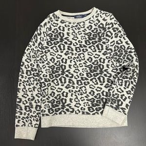 Grey leopard print TOPMAN sweater